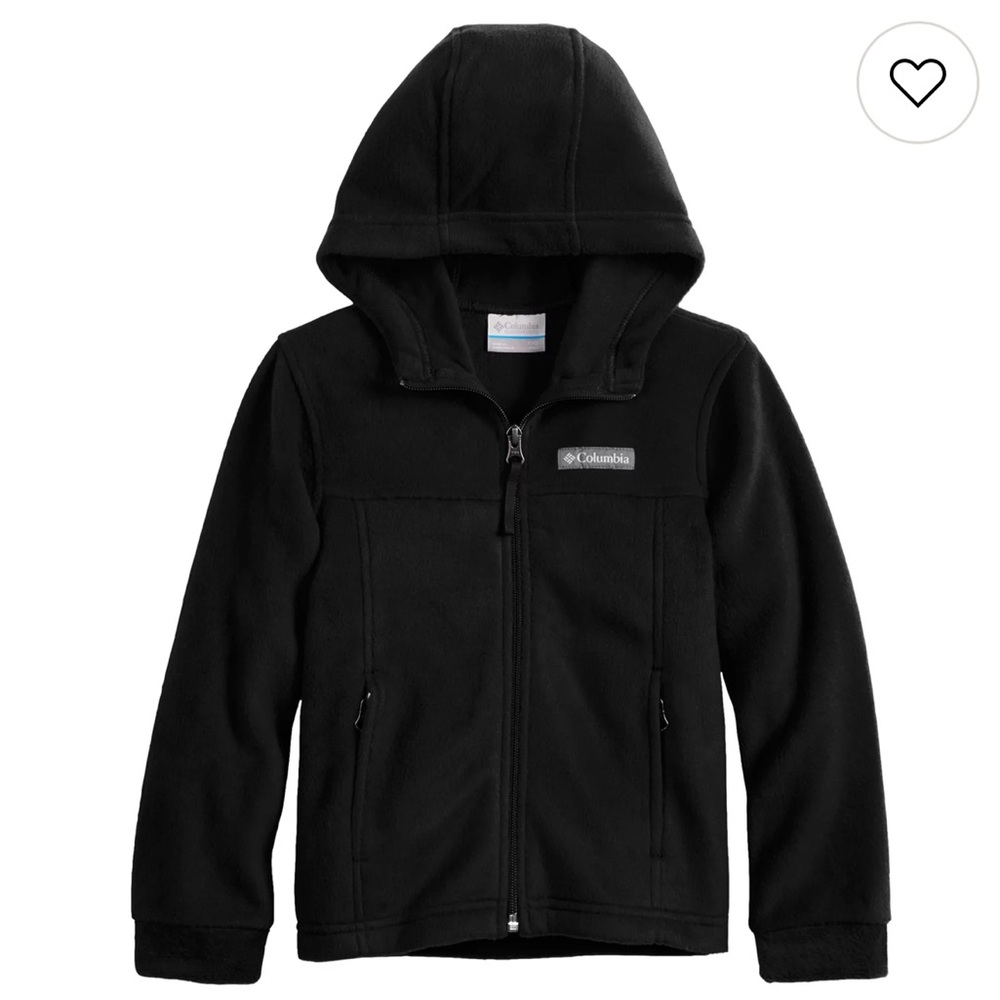 Columbia Kids' Black Full Zip Fleece Hoodie